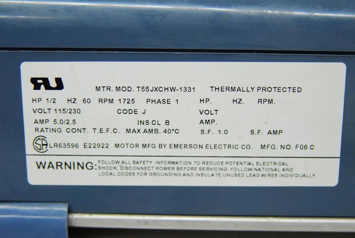 Used Welch 8917 Dual-Stage Direct-Drive Rotary Vane Vacuum Pump 1/2HP