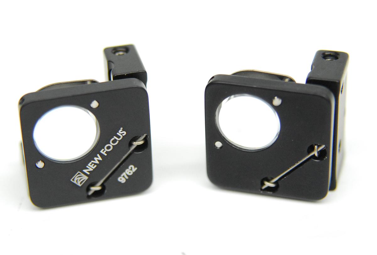 Used New Focus 9762 Kinematic Mirror Mount W/ 5151/VIS Dielectric Mirror - Lot of 2