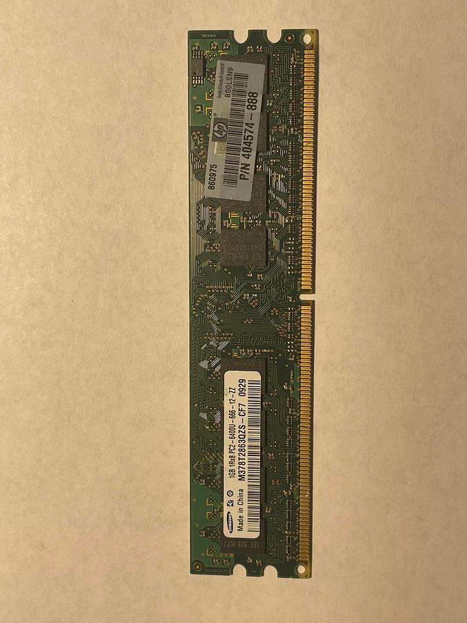 Used 1GB Samsung M378T2863RZS-CF7 HP 404574-888 240-pin DDR2 800MHz