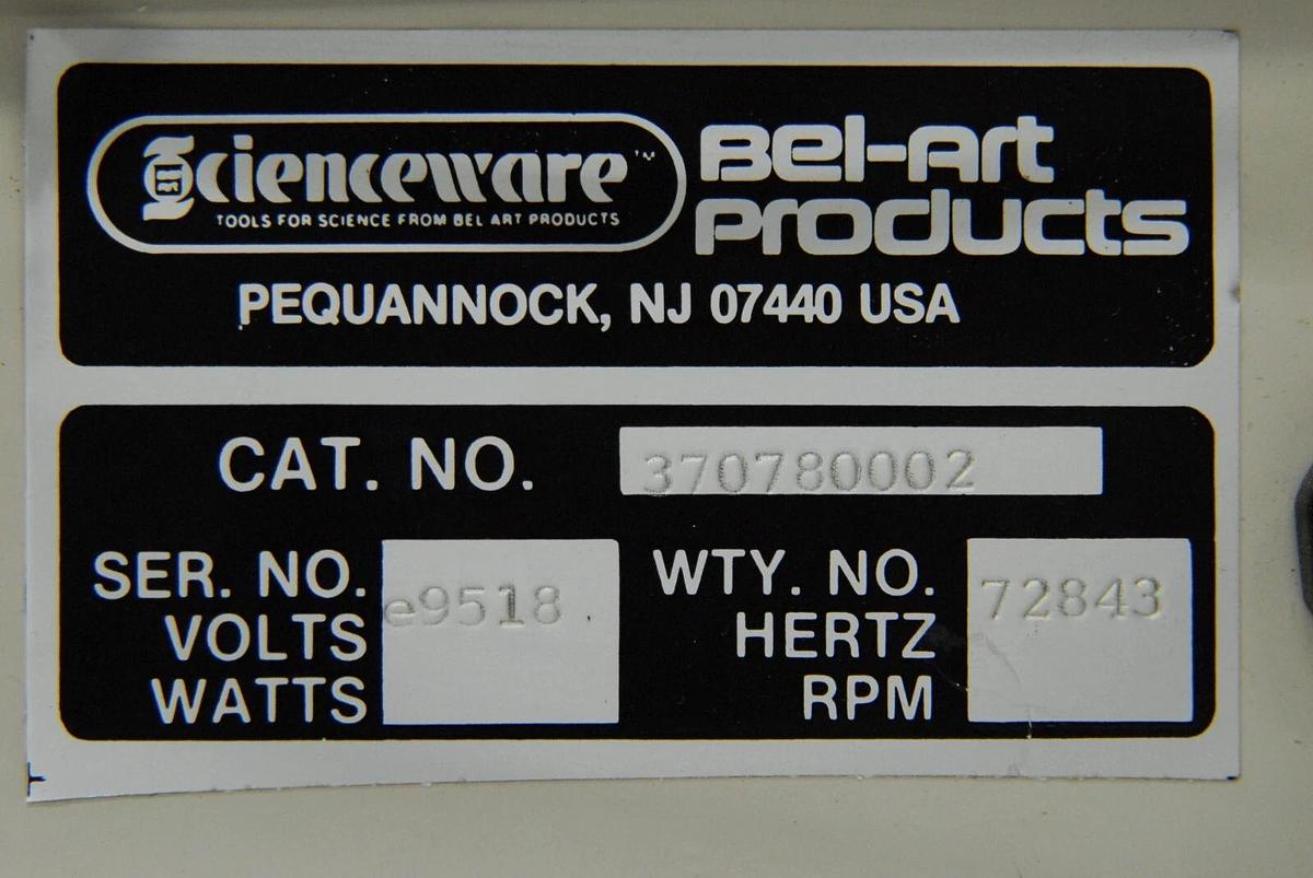 Used Science Ware Bel-art Products 370780002 Mini Centrifuge