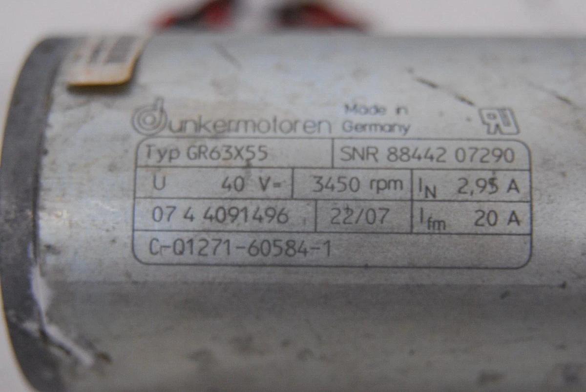 Used Dunkermotoren GR63X55 HP Q1271-60584 DesignJet Scan Axis Carriage Motor Assembly