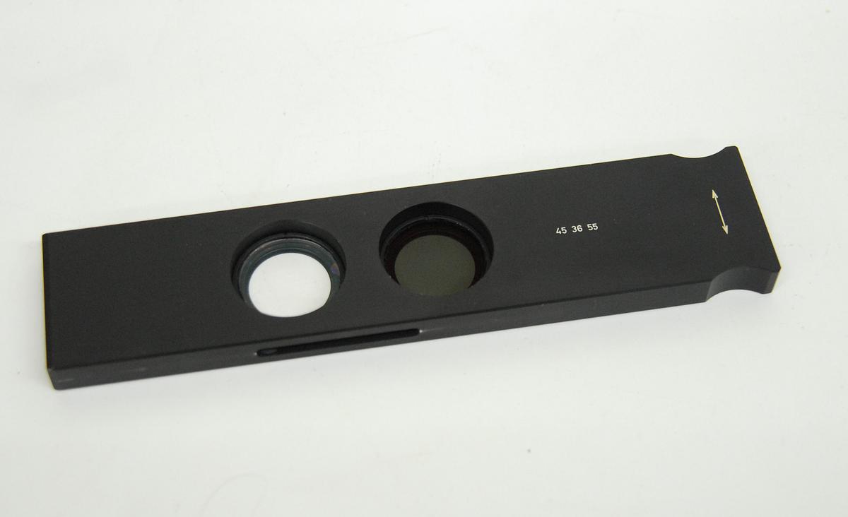 Used ZEISS 453655 Analyzer Polarizer Slider W/ 453653 Depolarizer Filter - Axioplan