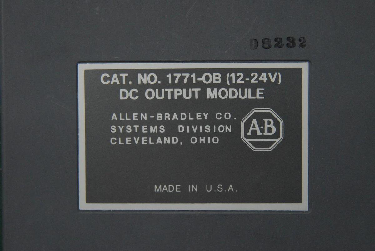 Used Allen-Bradley 1771-OB (12-24V) DC Output Module W/ Wire Arm 1771-WA