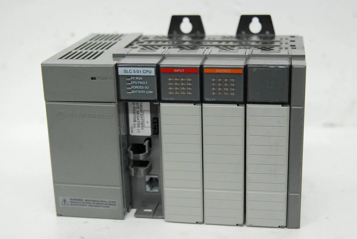 Used AB SLC 500 1746-A4 4-Slot Rack, 1747-L511 CPU, 1746-IA16, 1746-OW16, 1746-P1