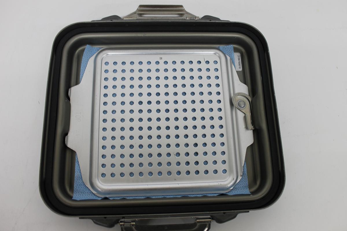 Used V. Mueller Genesis CD1-5B Sterilization Container 12x11x6 W/ Filter Holders, Basket