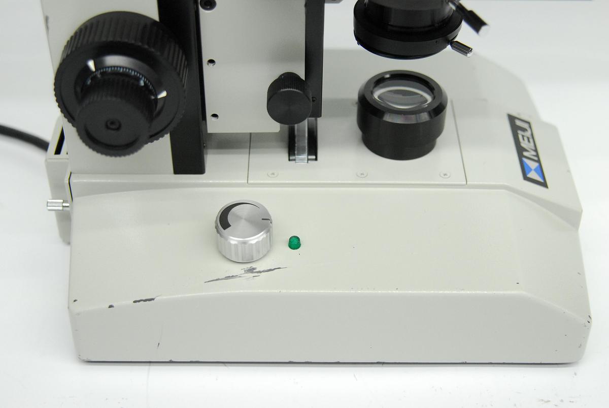 Used Meiji ML2000 Binocular Compound Microscope W/ S.FlatField 4/10/40/100 Objectives