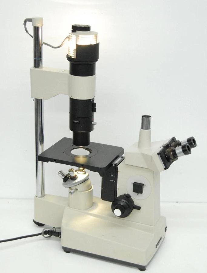 Used Olympus IM IMT Inverted Trinocular Microscope W/ 4X/10X/C20X Objectives