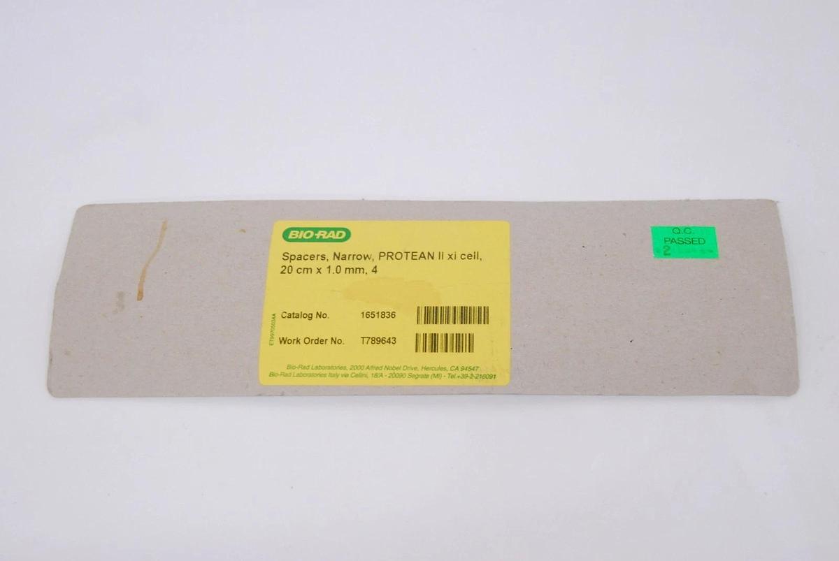 Used Bio Rad 1651836 Spacers Narrow Protean II xi Cell 20cm x 1.0mm 4pc NEW