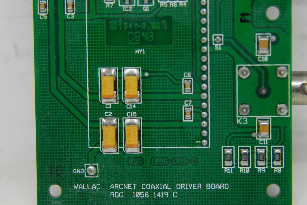 Used Wallac 1056 1419 C RGG Arcnet Coaxial Driver Board