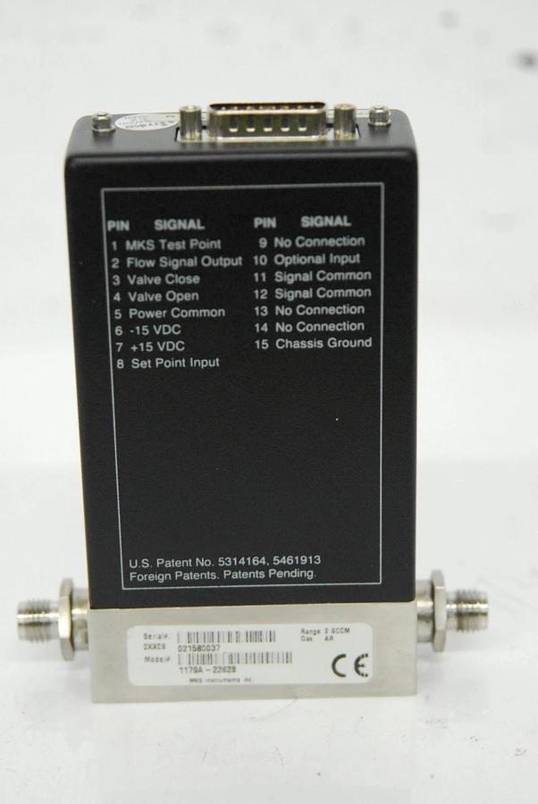 Used MKS 1179A-22628 Mass-Flo Mass Flow Controller (Gas: AR, Range: 2 SCCM)