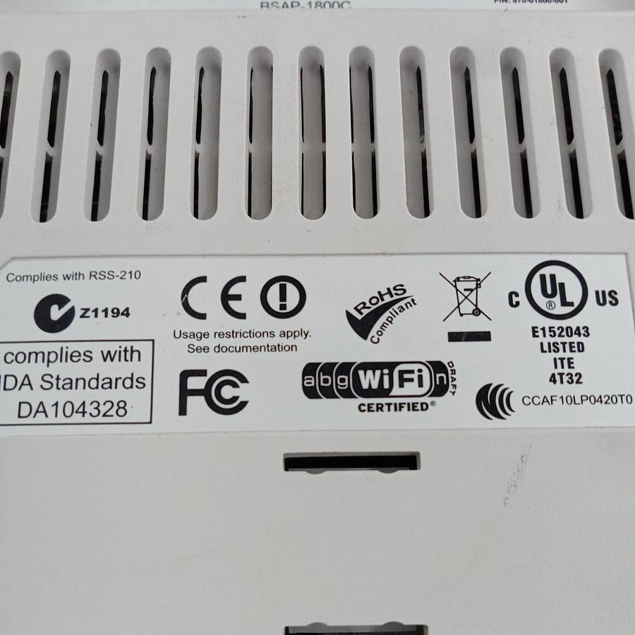 Used Bluesocket BSAP-1800C Dual Band WiFi Access Point 870-01800-000