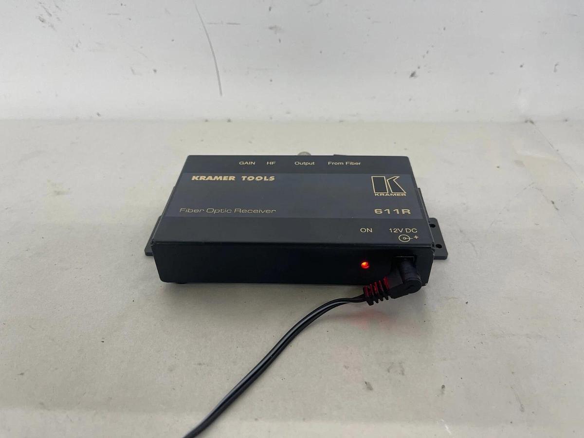 Used Kramer Tools 611R Fiber Optic Receiver W/ Power Adapter - TESTED