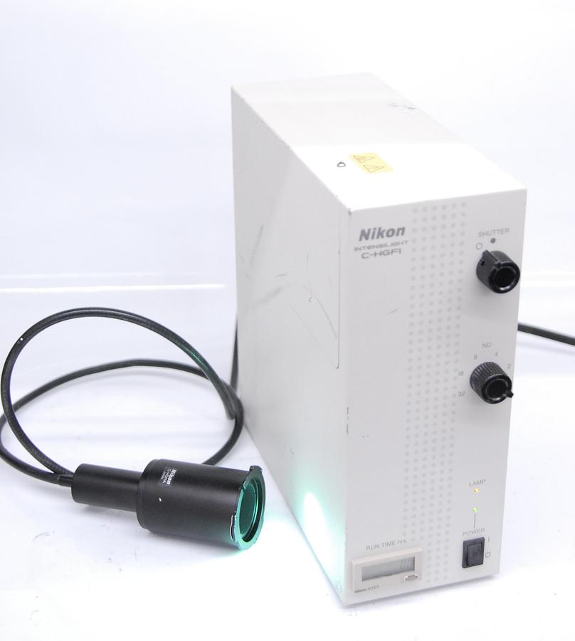 Used Nikon Intensilight C-HGFI Microscope Fluorescent Illuminator w/ C-HGFIA Adapter