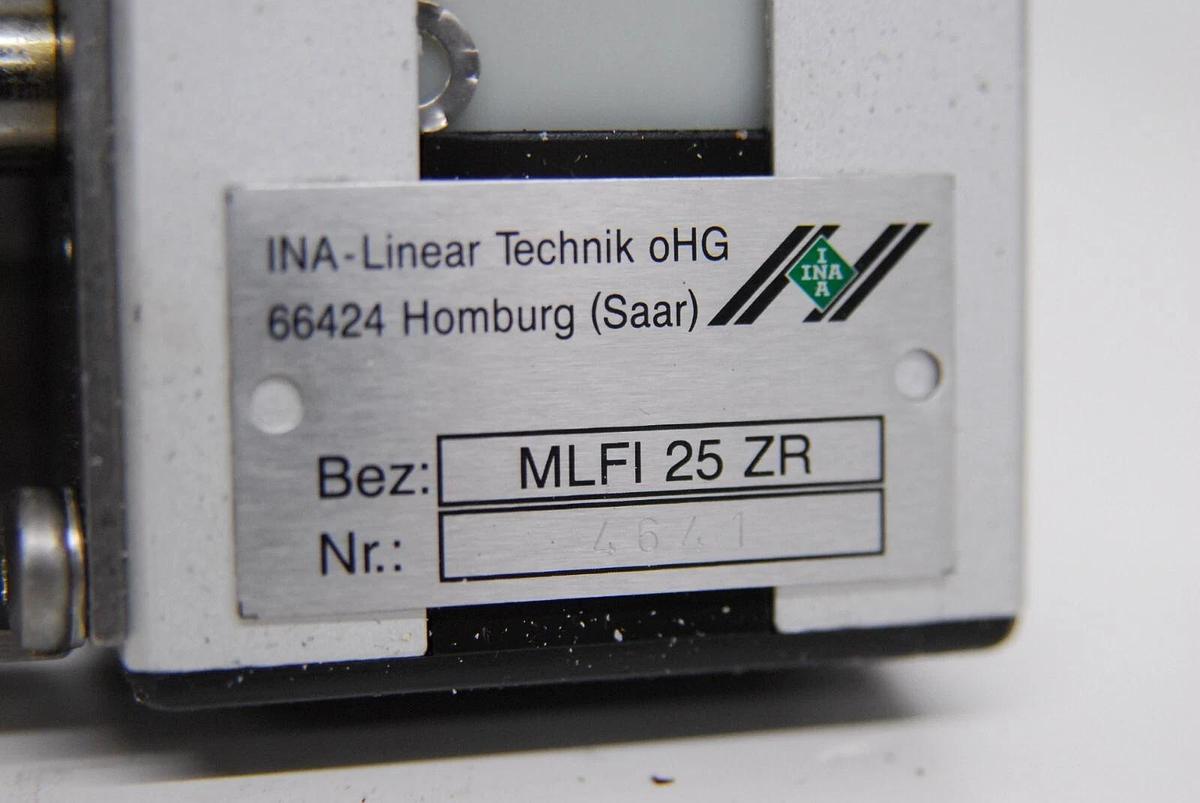 Used INA-Linear Technik MLFI 25 ZR Linear Actuator 55" W/ Maxon DC 145564 Motor