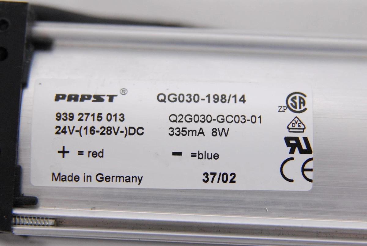 Used Papst QG030-198/14 24V (16-28V) DC 335mA 8W Tangential Blower Fan