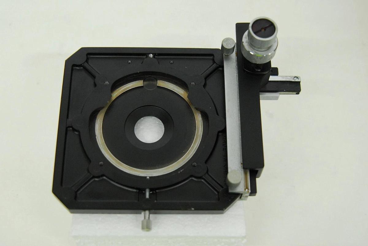 Used Nikon S-KT SKT Microscope Square X-Y Mechanical Stage & Slide Holder