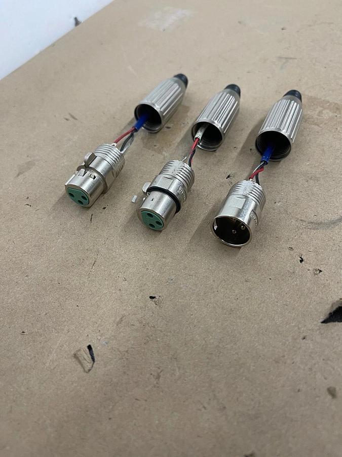 Used Switchcraft XLR 3-Pin Connectors - 2 Female - 1 male - Lot of 3