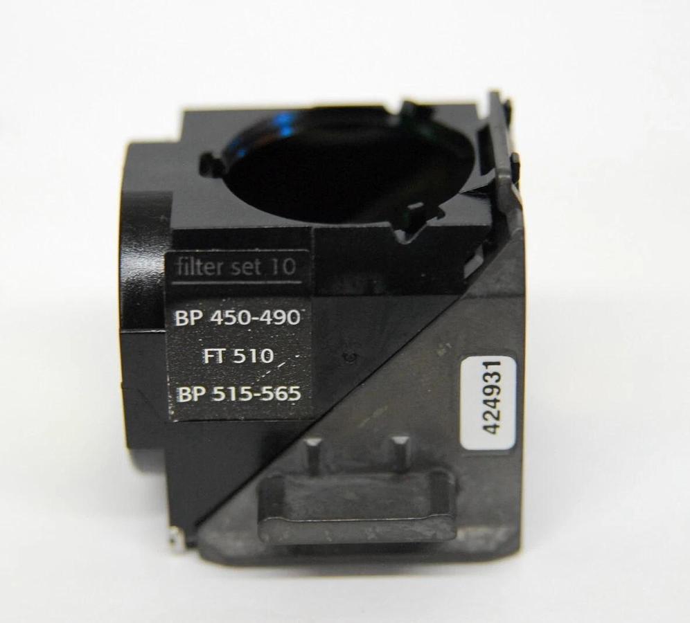 Used Zeiss 424931 Filter Cube Set 10 (BP 450-490, FT 510, LP 515-565) - Axiovert 200M