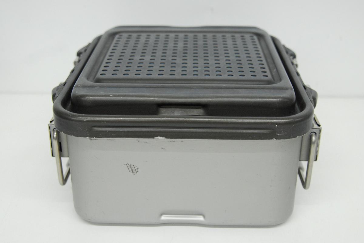 Used V. Mueller Genesis CD1-6B Sterilization Container 12x11x6 W/ Filter Holders, Basket