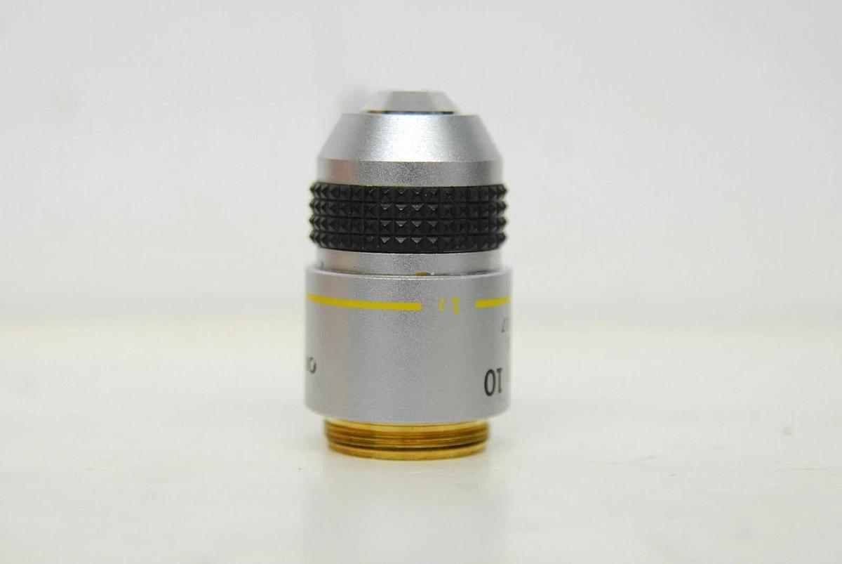Used Olympus DPlan 10 Microscope Objective Lens RMS, 0.25-160/0.17