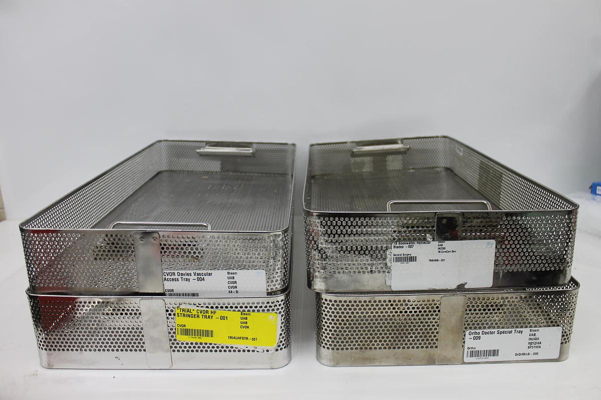 Used 20.5"x10.5"x2.5" Steralization Tray LOT OF 4