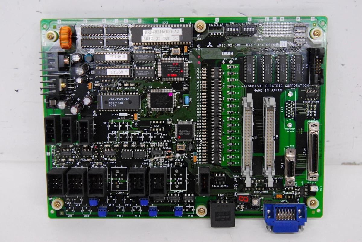 Used Mitsubishi ARIC-02-DWC BY171A647G51A Circuit Board (RA-90 Wire EDM)