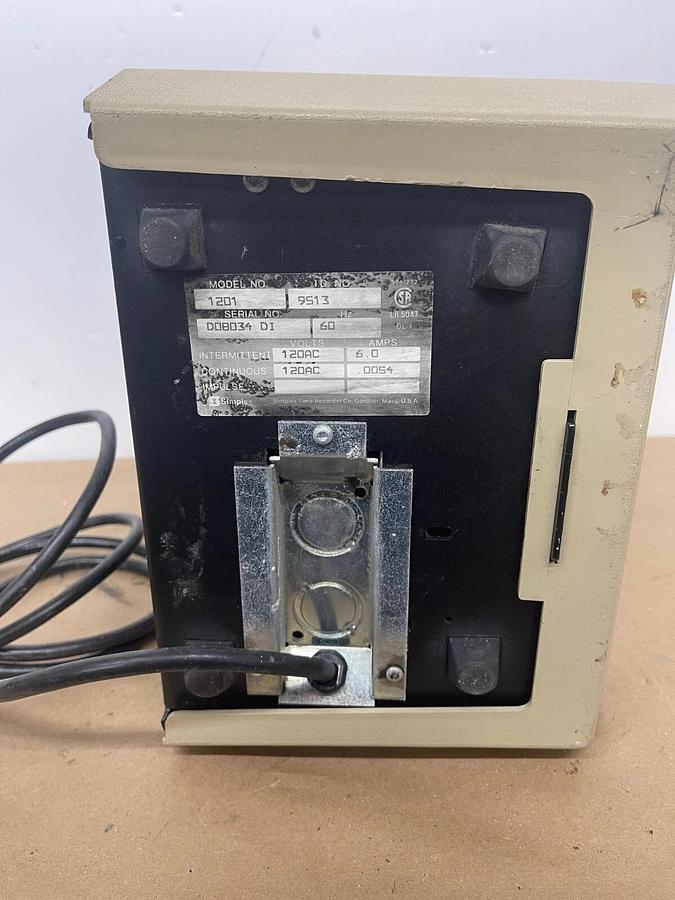 Used Simplex 1201 Mechanical Time Clock