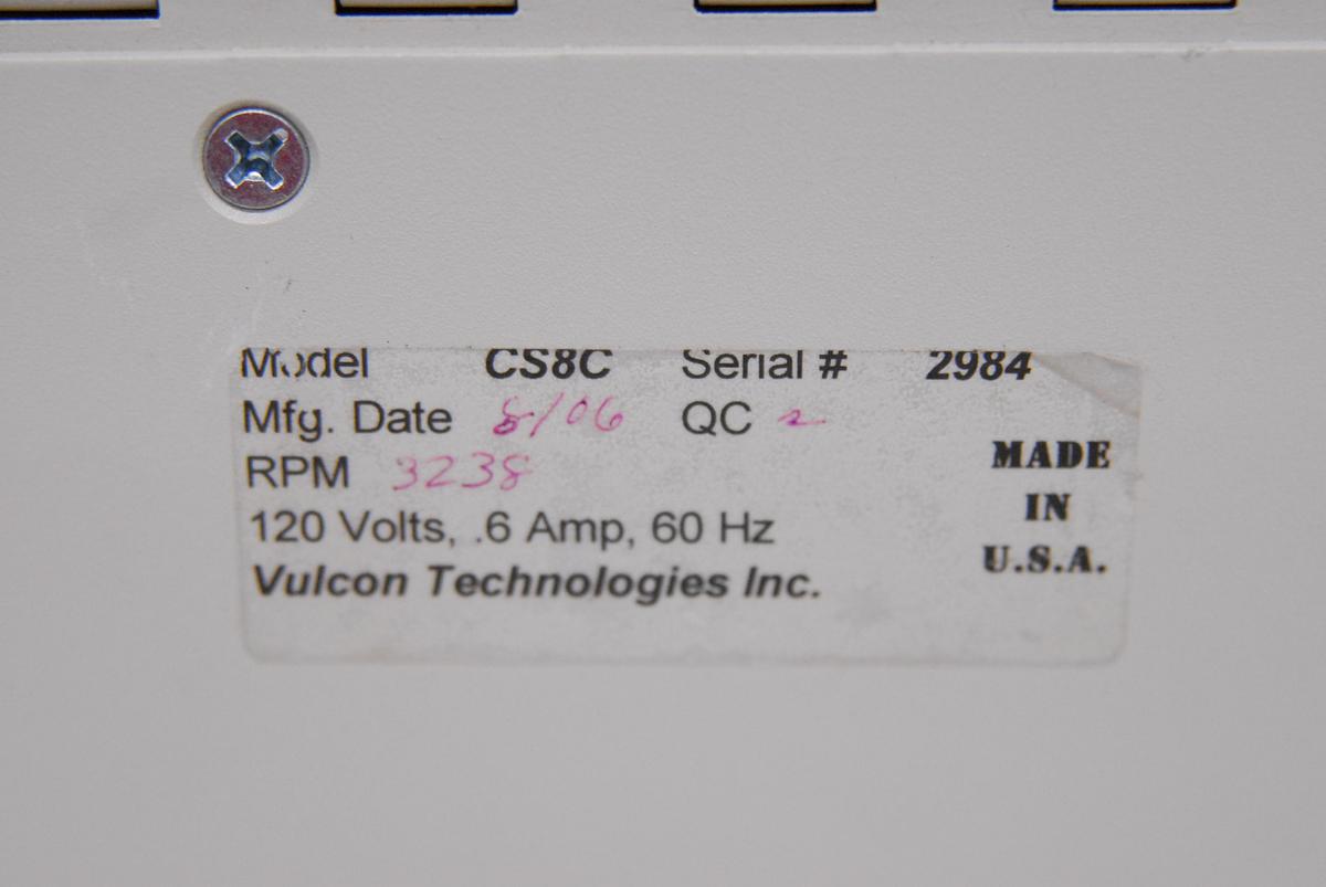 Used Vulcon CS8C Clinaseal Sealed Technology Centrifuge - 8-Slot Rotor