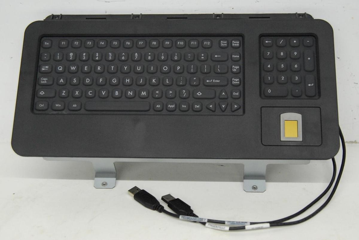 Used Omnicell Optiflex 13-1172 Keyboard W/ Authentec 45494 Fingerprint Sensor