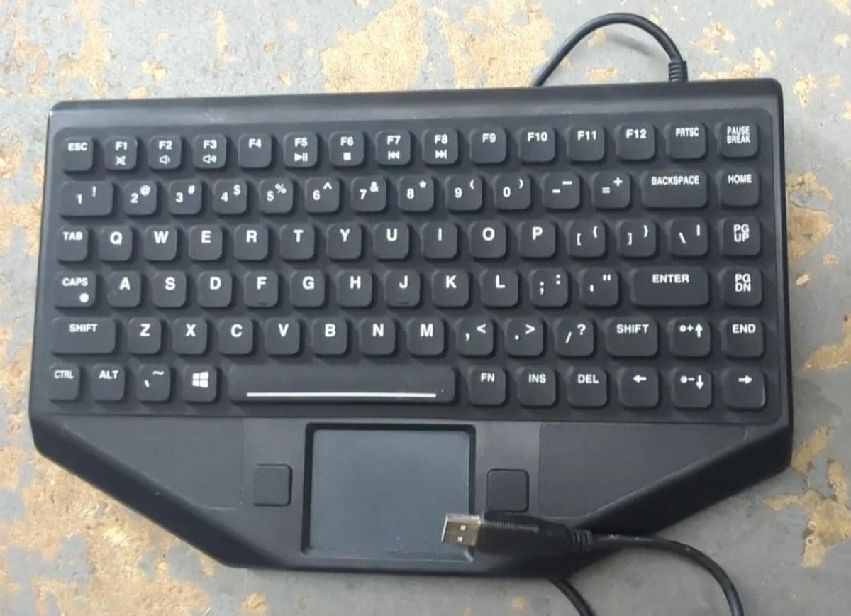 Used G3 KBA-BLTXR-USNNR-US Rugged Backlit USB Touch Pad Keyboard -tested