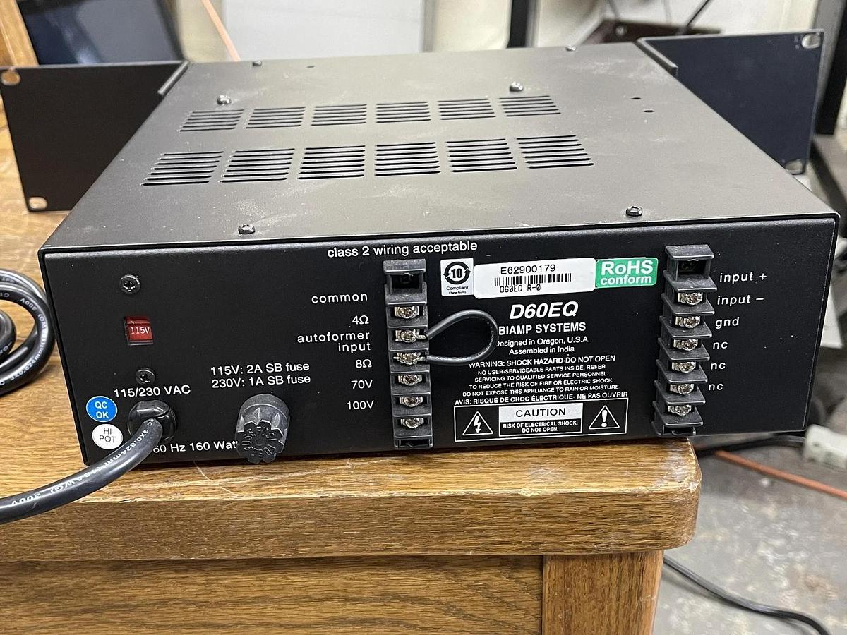 Used Biamp D60EQ 9 Band Equalizer