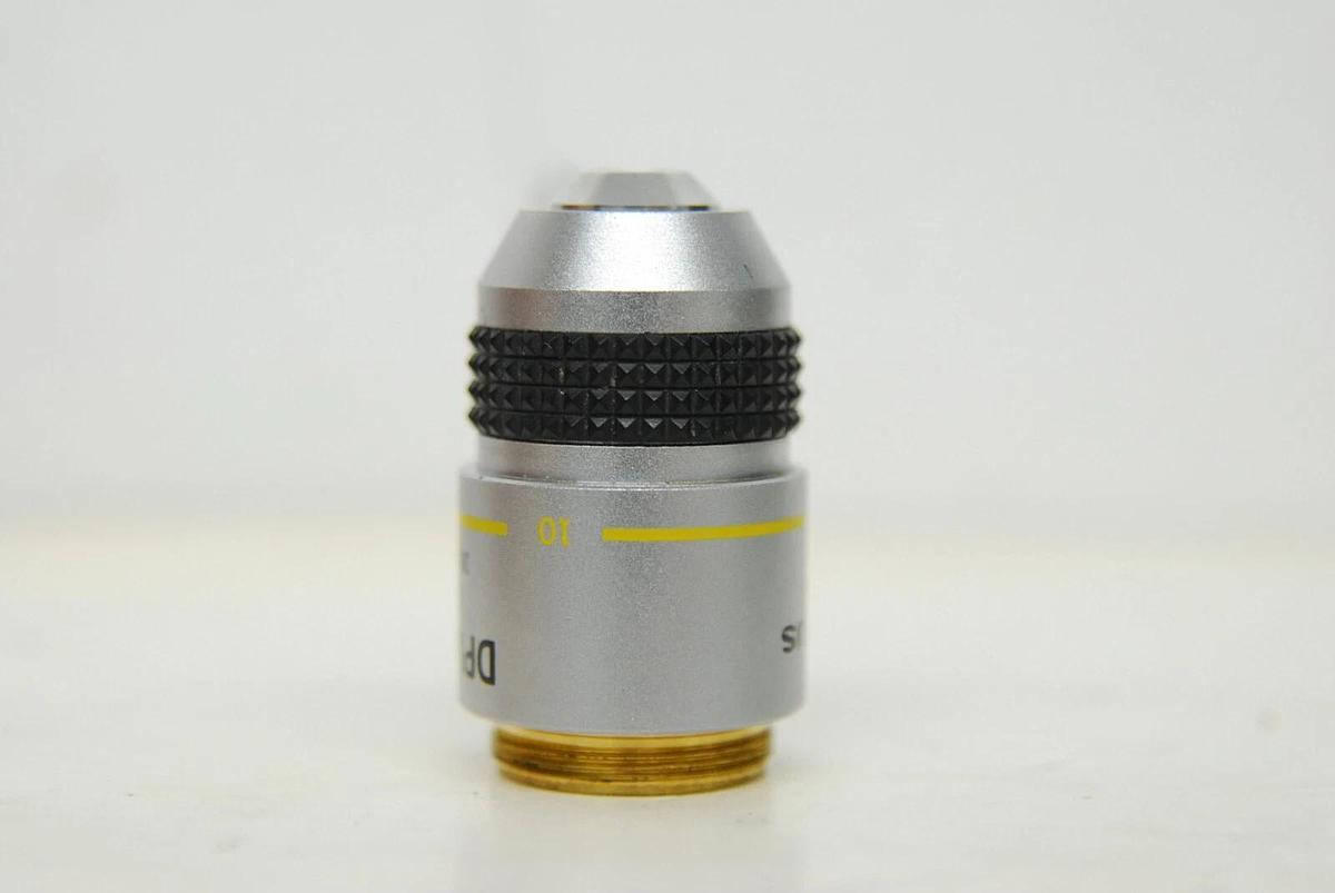 Used Olympus DPlan 10 Microscope Objective Lens RMS, 0.25-160/0.17