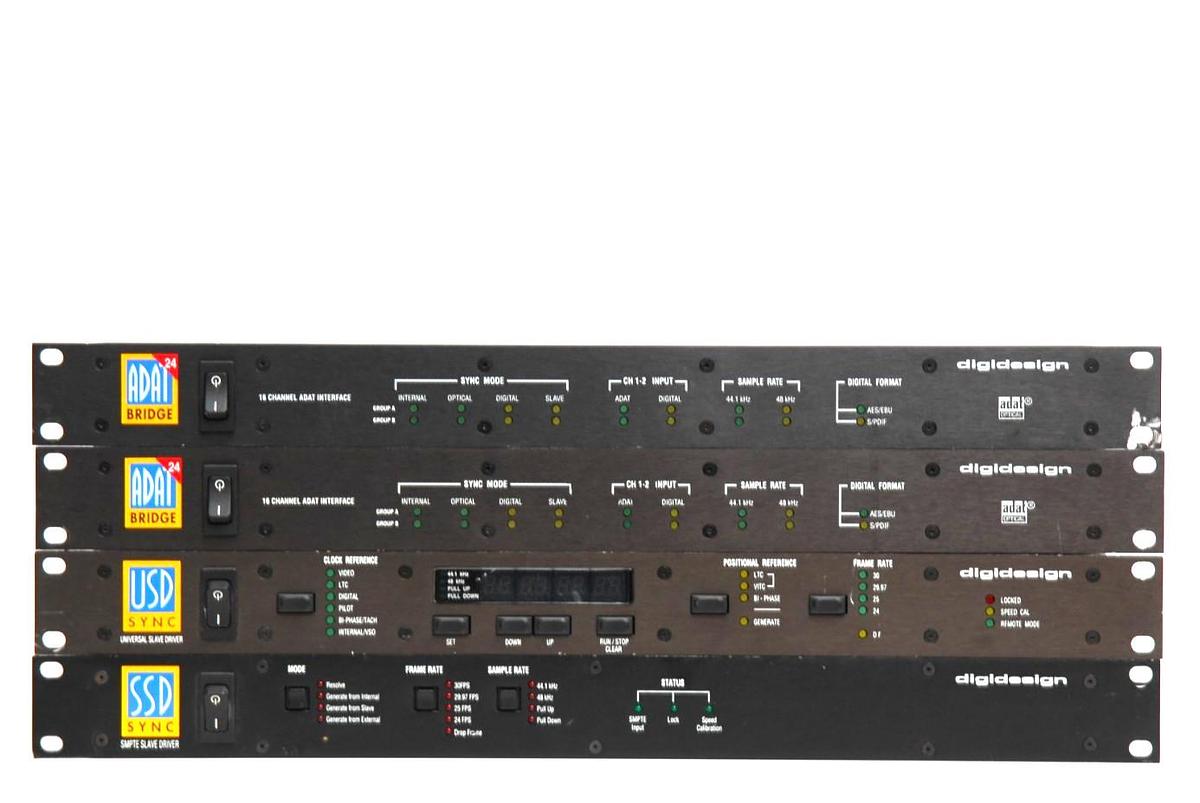 Used Digidesign Lot ADAT Bridge 24 x2, SSD Sync SMPTE, USD Universal Sync
