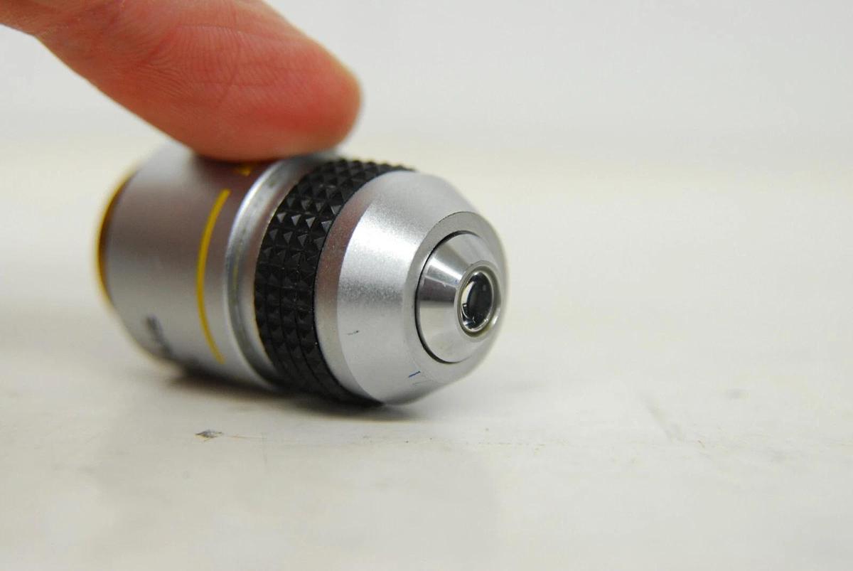 Used Olympus DPlan 10 Microscope Objective Lens RMS, 0.25-160/0.17