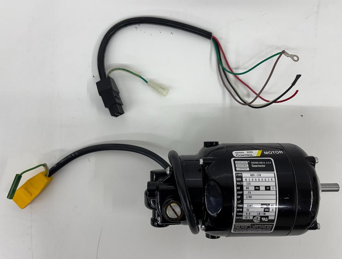 Used Bodine Electric DC Gear Motor NSH-12R 115V .33Amp 1/50HP 96RPM 4.8TQ Series 200