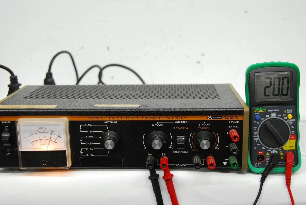 Used B&K Precision Dynascan 1650 Tri-Output Power Supply - TESTED