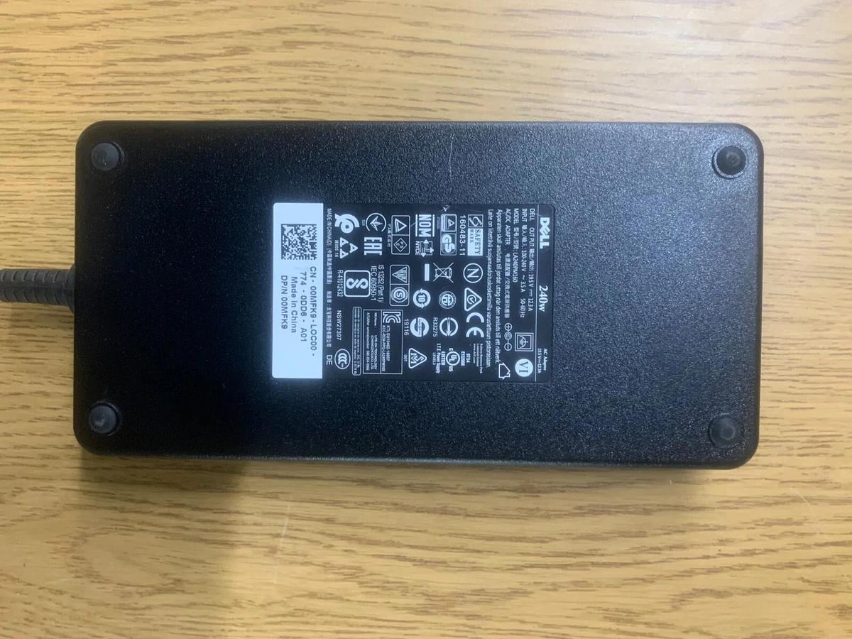 Used Flextronics/Dell 240W AC Adapter M17x M4700 M6400 M6500 M6600 PA-9E GA240PE1-00