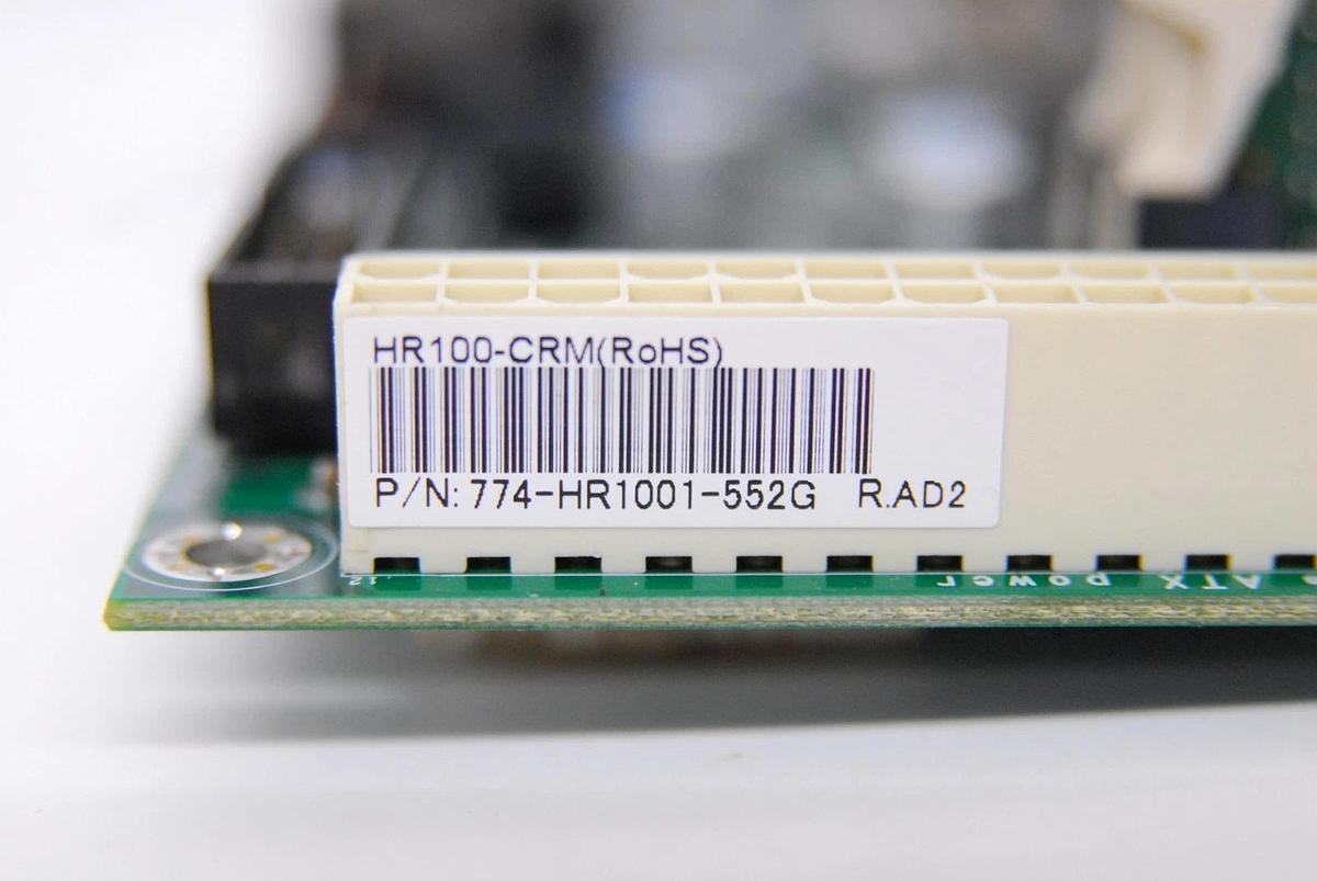 Used DFI HR100-CRM 774-HR1001-552G Mini-ITX Motherboard (8gb RAM, SR02T i7 CPU)