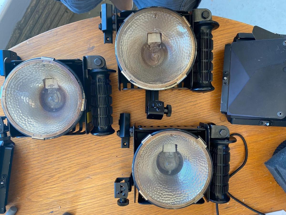 Used Lowel Omni-Light 500 Watt Focus Spot Flood Lights Vintage