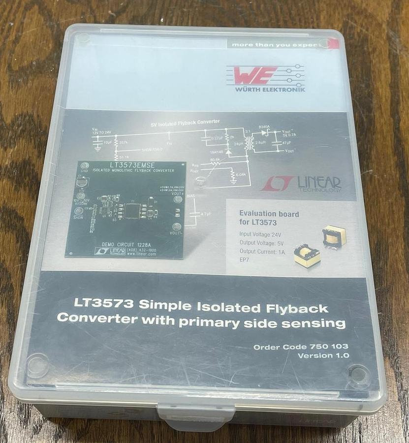 Used Würth Elektronik 750103 Evaluation Kit LT3573 Isolated Flyback Converter Board