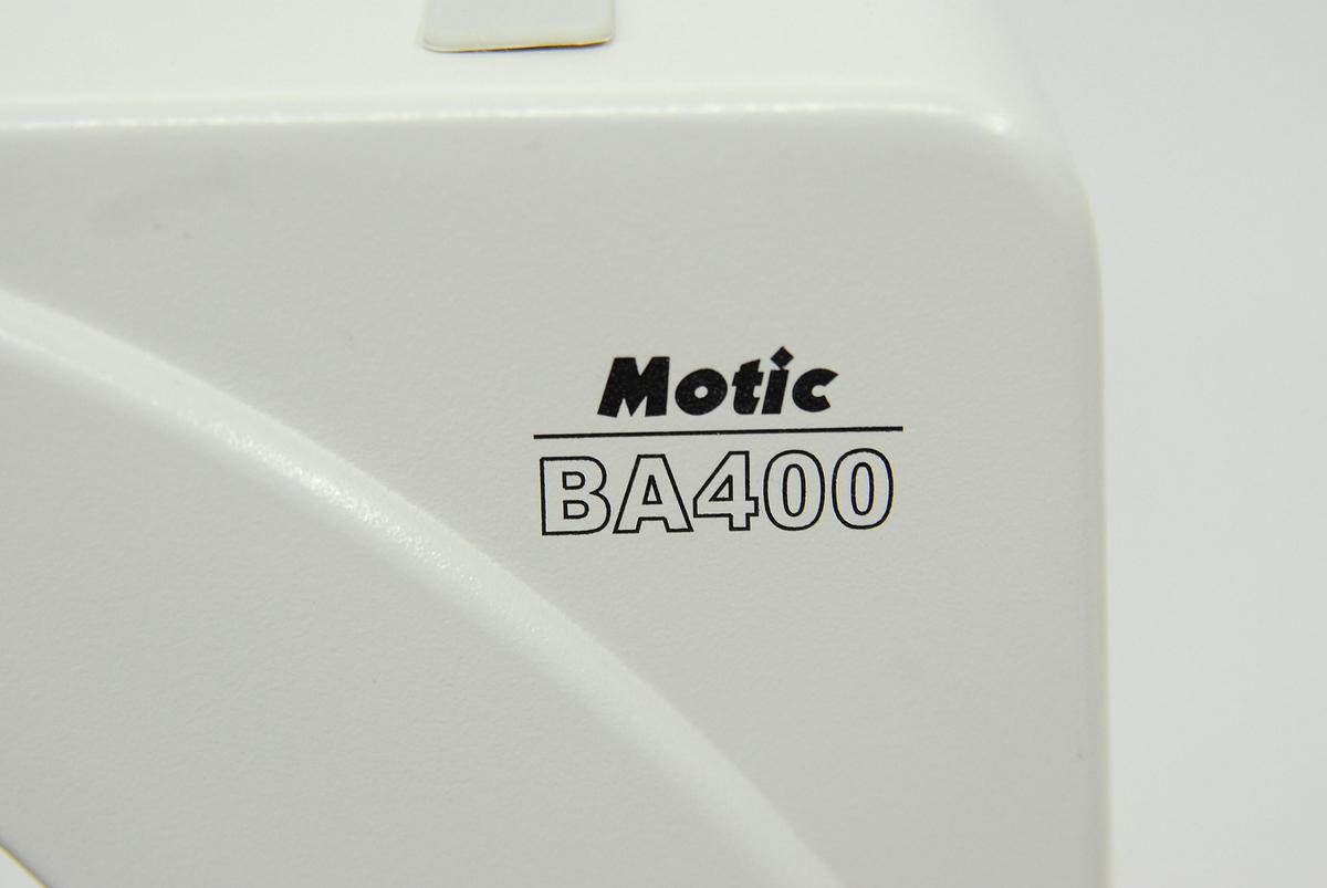 Used Motic BA400 Trinocular Phase Contrast Microscope W/ 4/10/20/40/100 Objectives