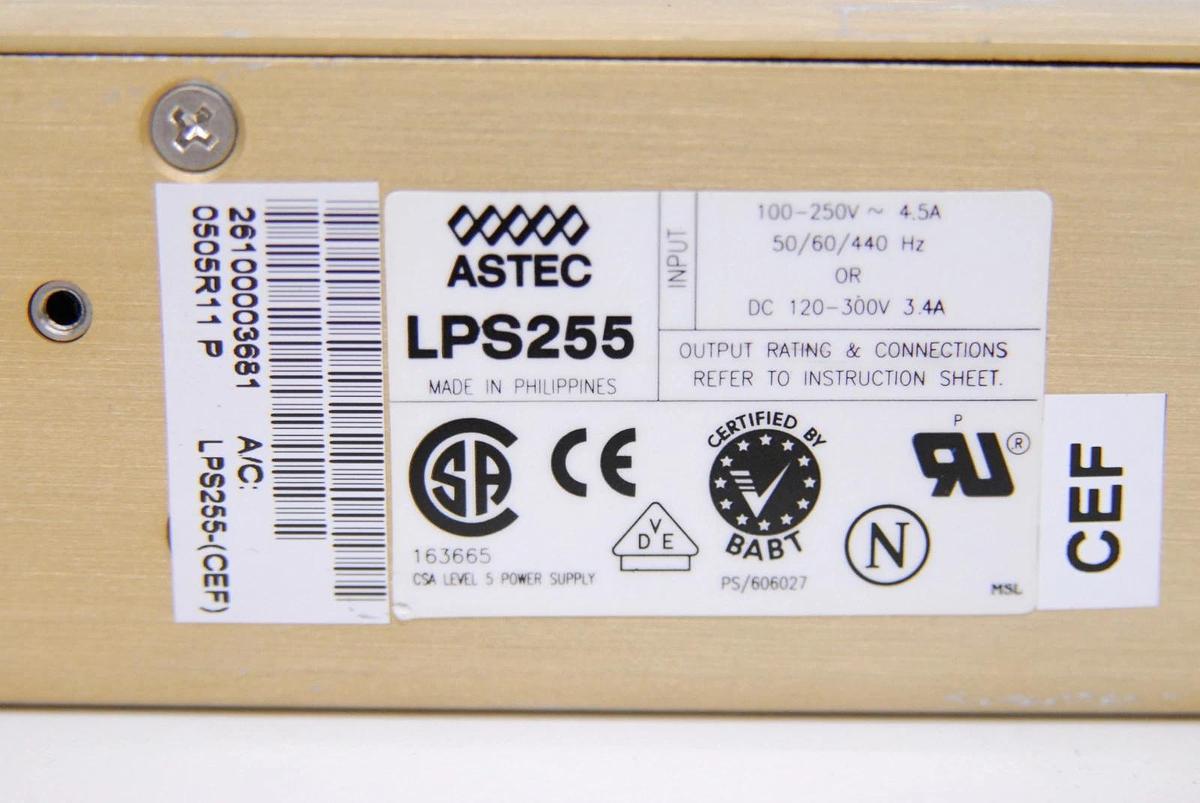 Used TESTED Astec LPS255-CEF 70111-60121 Power Supply 24V 250W (Thermo TSQ Quantum)