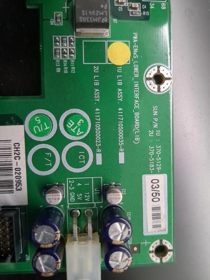 Used Sun Microsystems 371-0796-01 / 370-5129 Lower Interface Board