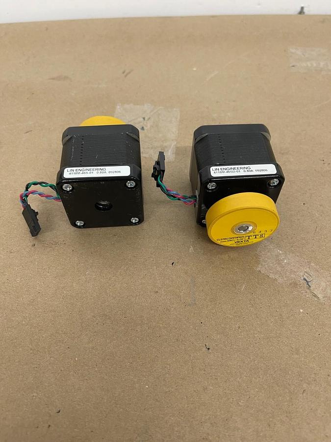 Used 2 LIN Engineering 4118M-46S-01 Hybrid Stepper Motor W/ 2 Vexta Damper D4CL-5.OF