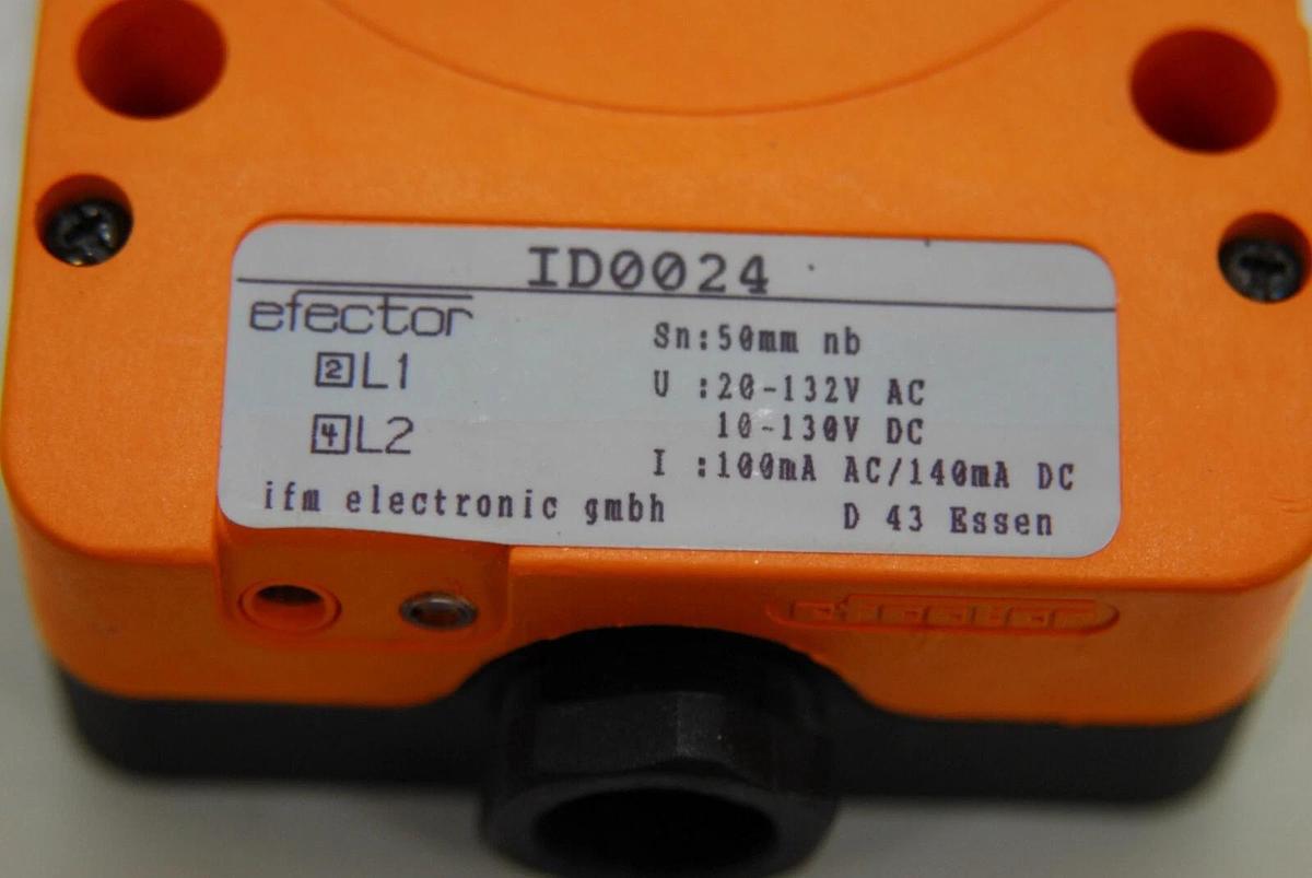 Used IFM efector ID0024 Inductive Proximity Sensor (IDE2050-ARKA/ID0024)