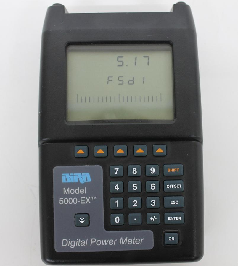 Used Bird 5000-EX Digital Power Meter w/ AC Adapter
