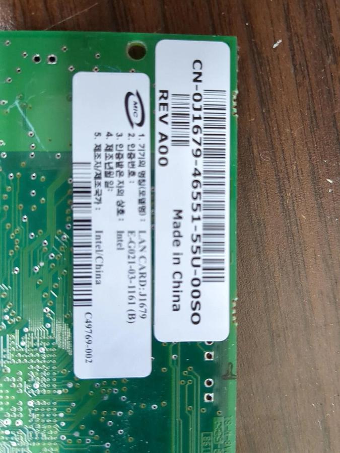 Used INTEL PRO LAN CARD J1679 CN-0J1679-46551-659-0570