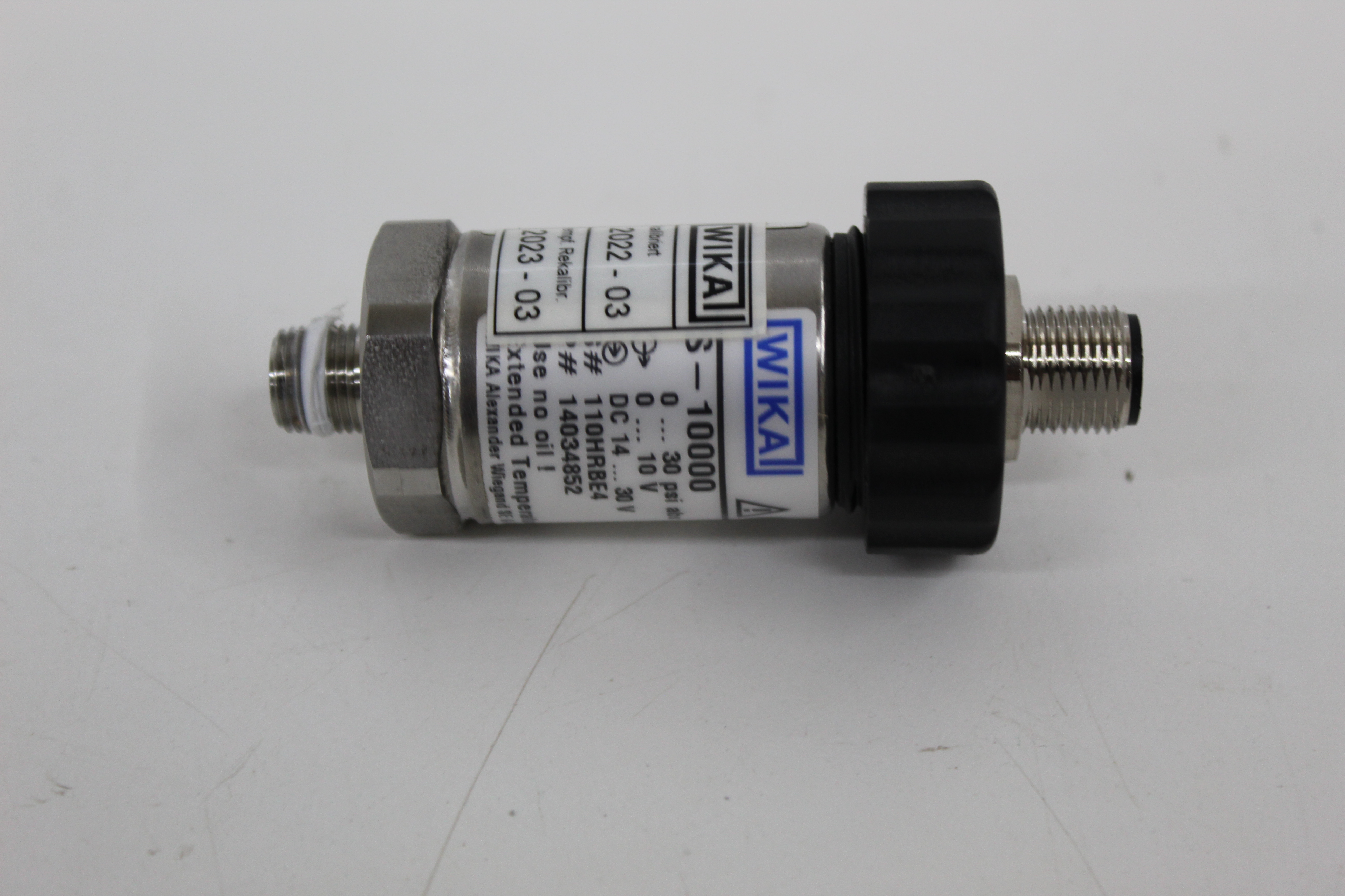 Used WIKA S-10000 14034852 Absolute Pressure Transducer 0-30 PSIA 0-10V