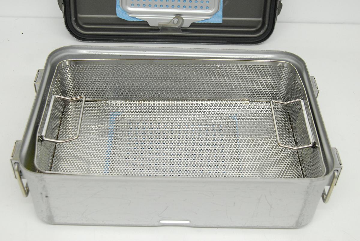 Used V Mueller Genesis Sterilization Box 17"x12"x5" w/ Filter Holders + Basket