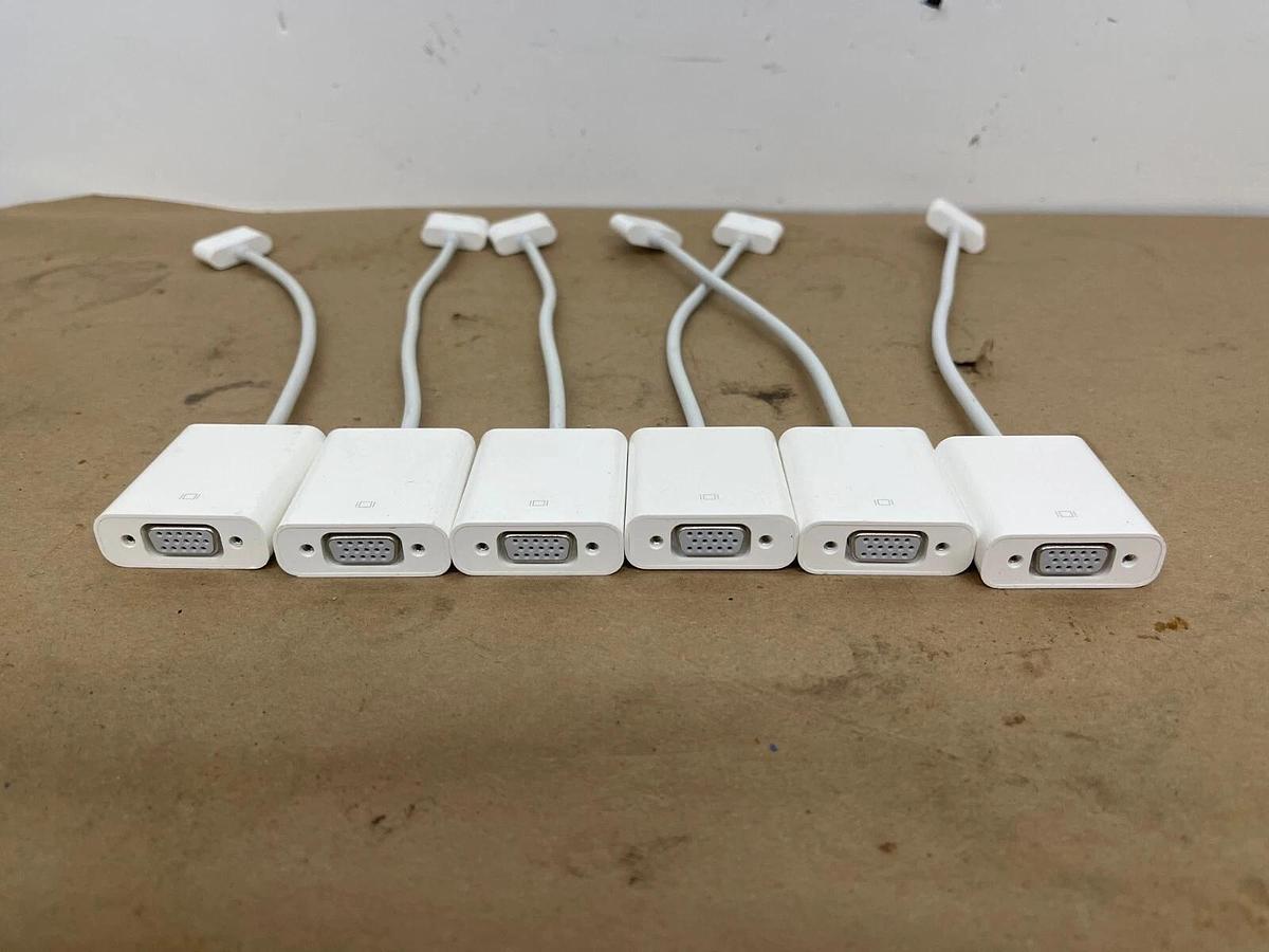 Used Apple 30-pin to VGA Adapter Cable A1368 For iPad, iPhone,iPod - Lot of 6